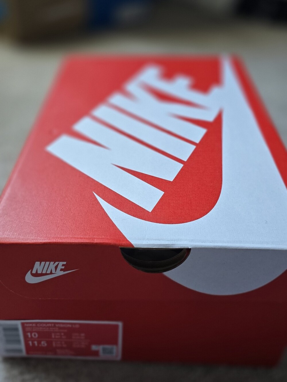 NIKE-MENS COURT VISION LOW SNEAKER-WHITE & GREYNIKE-MENS COURT VISION LOW